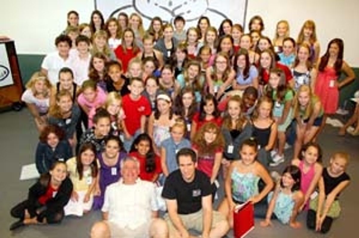 Gregory Jbara and Seth Rudetsky with the students of Broadway Artists Alliance at 